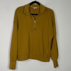 LOFT Zip Oversized Drop Shoulder Sweatshirt Women's Size Medium